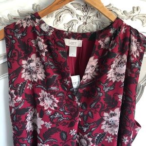 Loft floral sleeveless dress